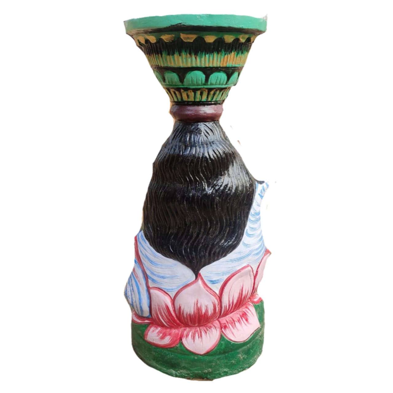 Brundabati idol 25 inch | Traditional Indian Decorative Statue with Lotus Base, Hand-Painted, 64 cm x 30 cm