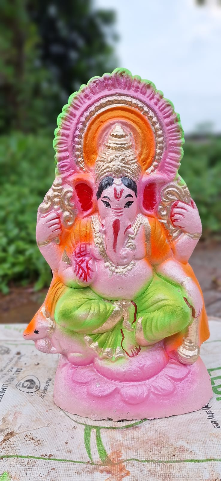 Babul idol workshop B5 Ganesh Mold for Making Idol | 2 fit Hight Ganesh Idol Making Mold | Eco Friendly Ganesh murti Making DIY kit and Powder