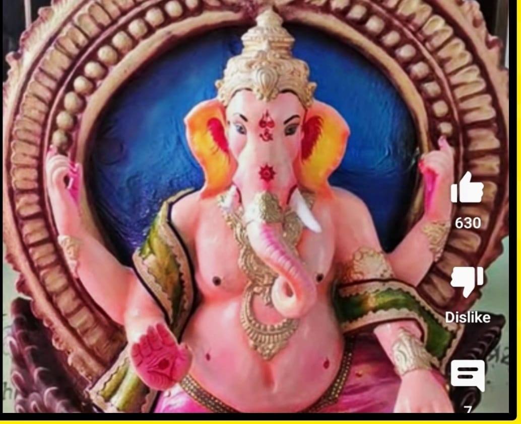 Babul idol workshop B3 Ganesh Idol face Making Mold Fiber 3-5 feet Idol Coverage Work in Clay | Ganesh face Mould