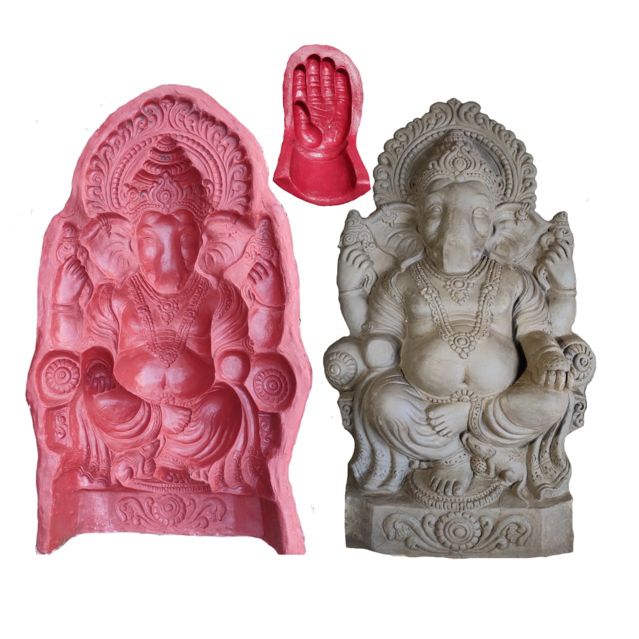 Babul idol workshop B30 Ganesh Mold for Making Idol | 2 feet 8 inch Hight Ganesh Idol Making Mold | Eco Friendly Ganesh murti Making DIY kit and Powder