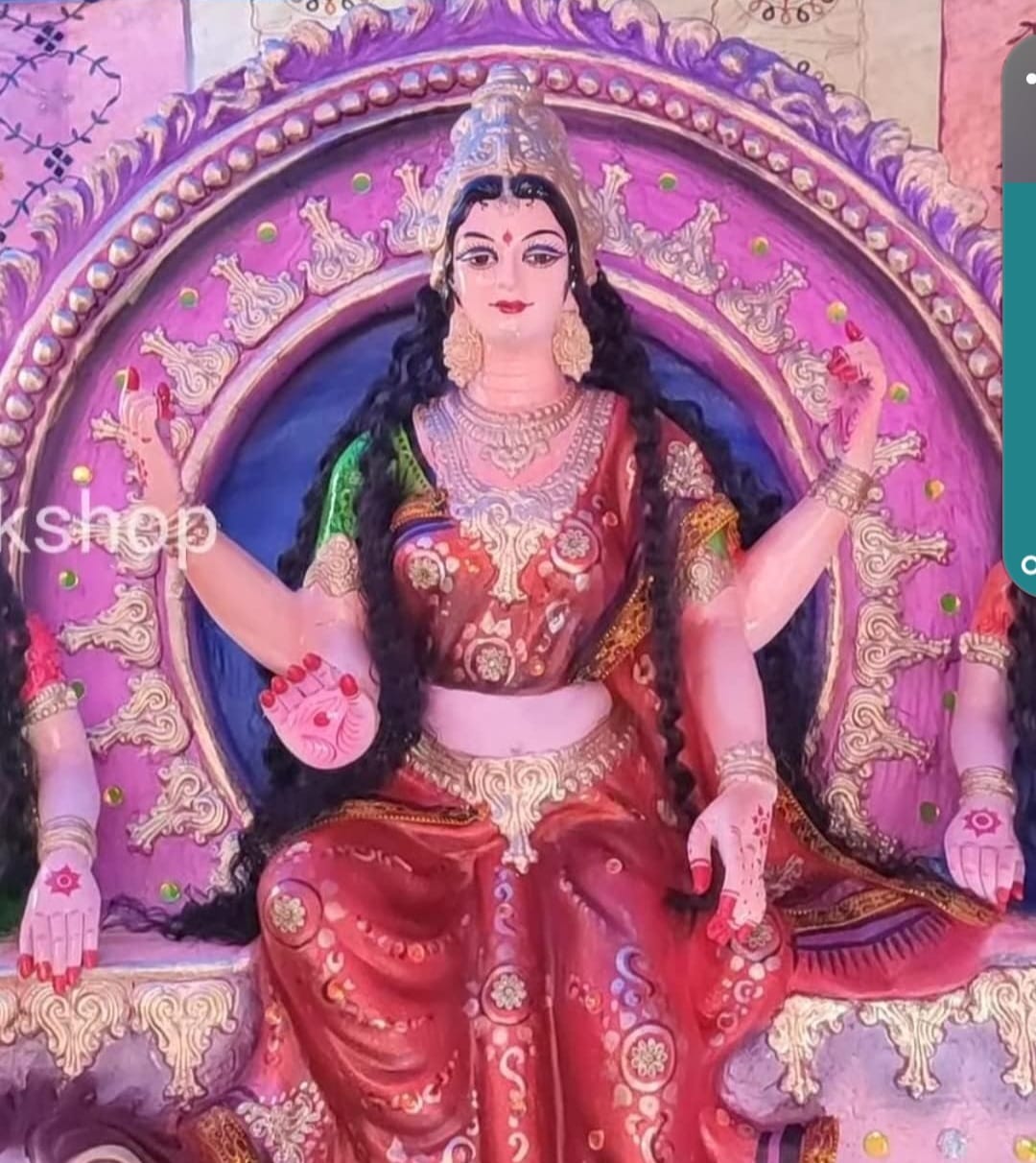 Babul idol workshop b11 ledis face Making Mold 4-5 fit Idol Coverage (Fiber) |use in Saraswati,Durga,laxmi,parbati,serawali and All Female Idol face