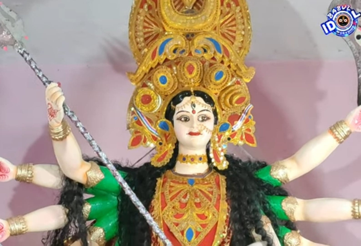 Babul idol workshop B43 Durga Idol face Making Mold 7-8 feet Idol Coverage (Fiber) | Devi face Mould | Durga murti face Mold