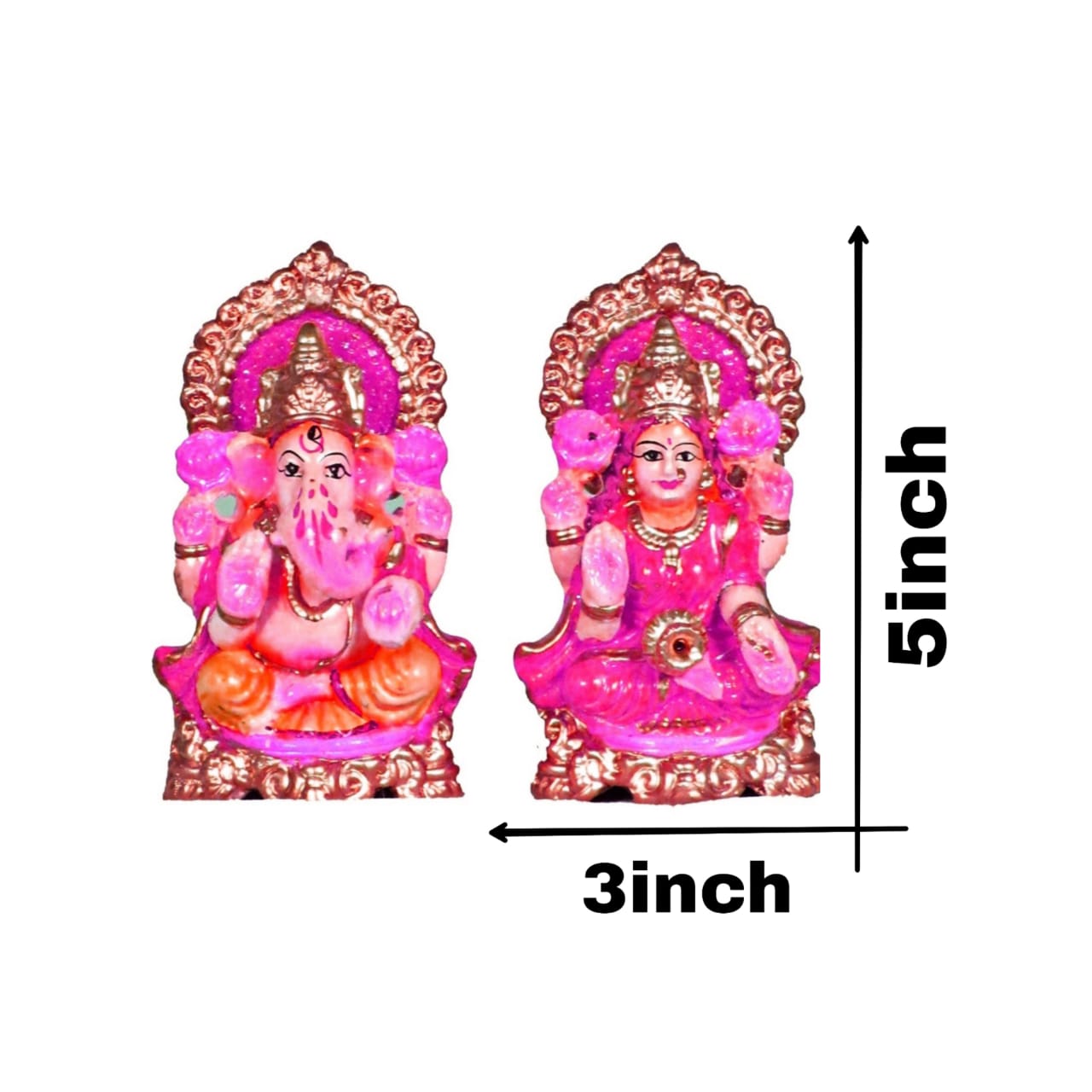 Babul idol workshop B17 Laxmi Ganesh Mold for Making Idol | 5 inch Hight Ganesh Idol Making Mold | Eco Friendly Laxmi Ganesh murti Making DIY kit and Powder