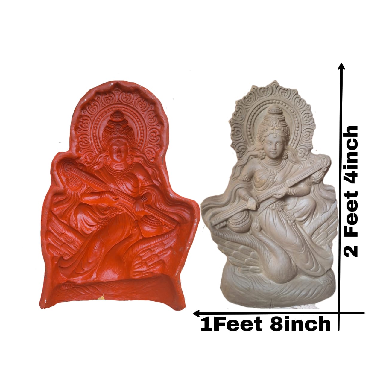 Babul idol workshop B45 saraswati idol mold 2 feet 4 inch hight fiber,saraswati farma