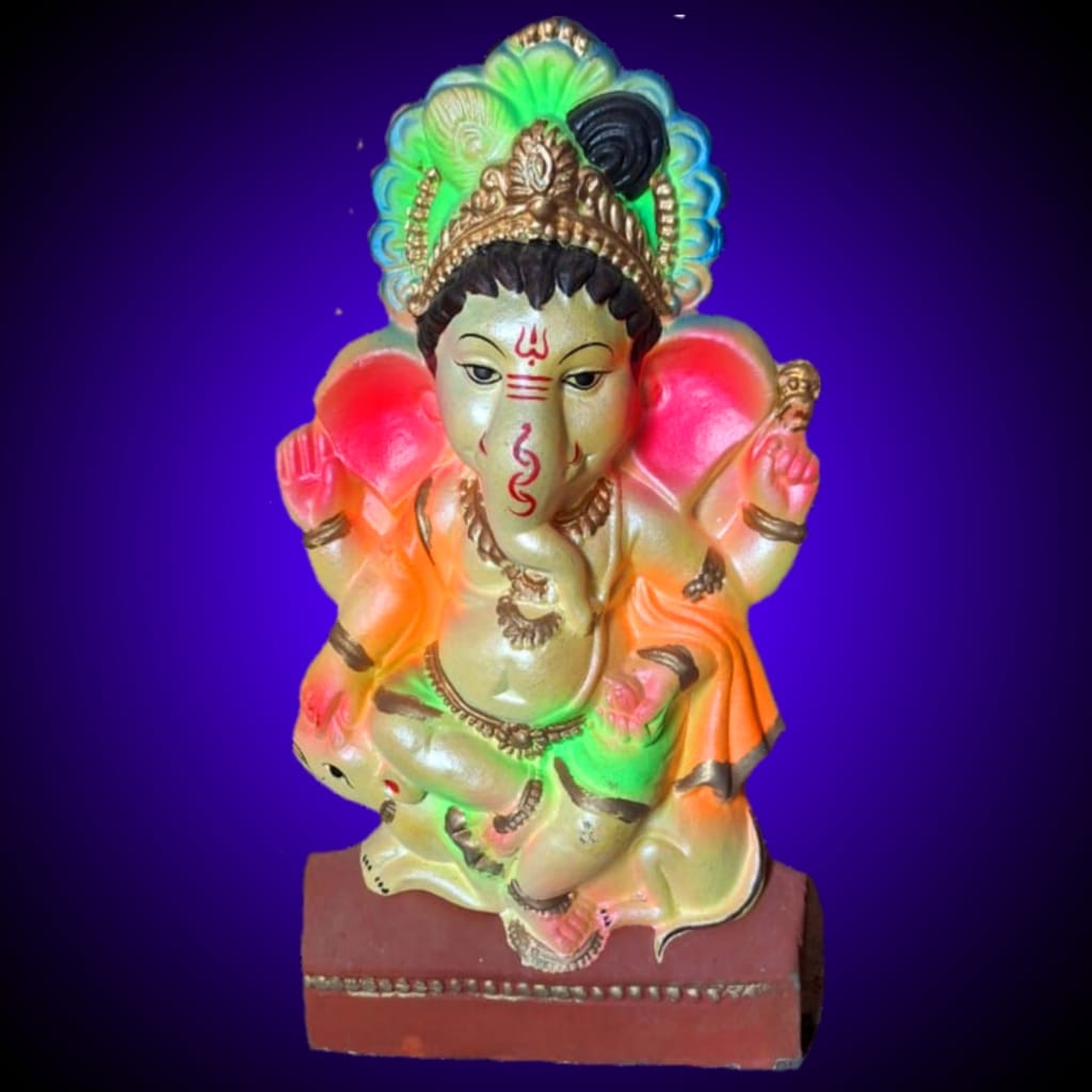 Babul idol workshop B56 Ganesh mold for making idol | 1 feet 4 inch hight Ganesh idol making mold | Eco friendly ganesh murti making DIY kit and powder