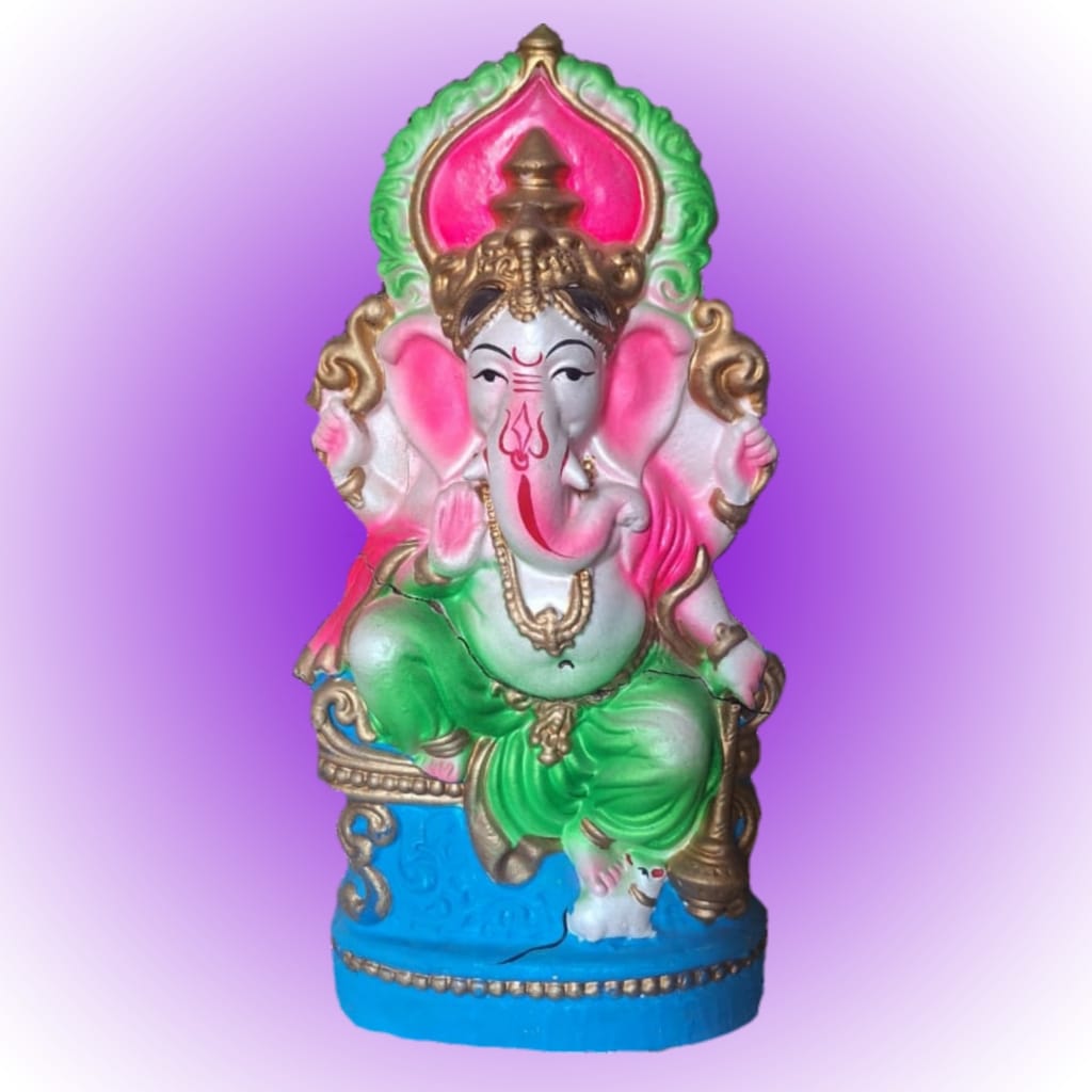 Babul idol workshop B50 Ganesh Mold for Making Idol | 1 feet 6 inch Hight Ganesh Idol Making Mold | Eco Friendly Ganesh murti Making DIY kit and Powder