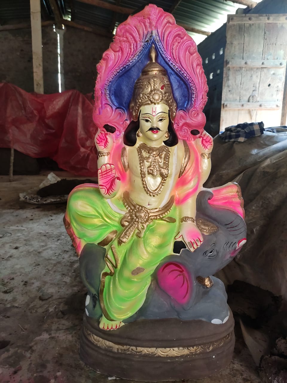 Babul idol workshop B48 Biswakarma mold for making idol | 2 ett 4 inch hight Biswakarmaidol making mold | Eco friendly Biswakarma murti making DIY kit and powde