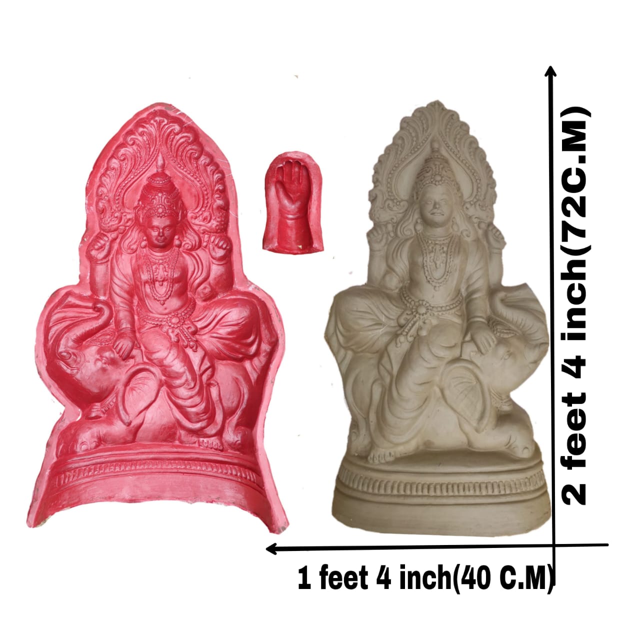 Babul idol workshop B48 Biswakarma mold for making idol | 2 ett 4 inch hight Biswakarmaidol making mold | Eco friendly Biswakarma murti making DIY kit and powde