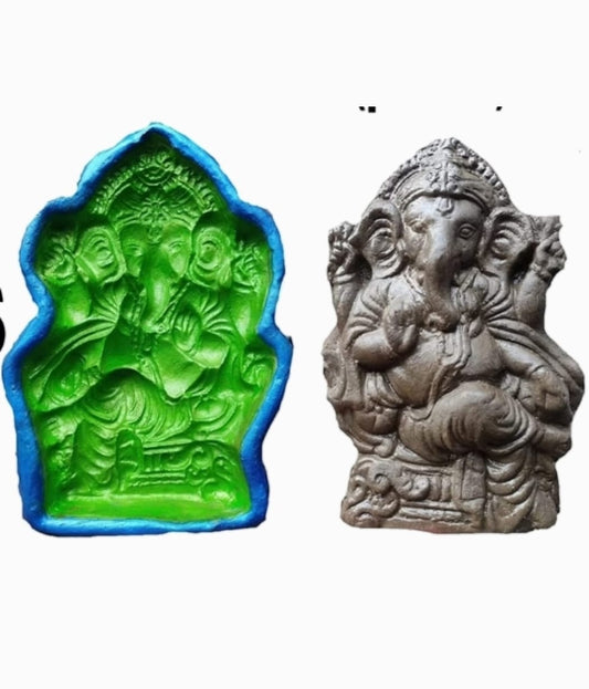 Babul idol workshop b6 Ganesh Mold for Making Idol | 11 inch Hight Ganesh Idol Making Mold | Eco Friendly Ganesh murti Making DIY kit and Powder