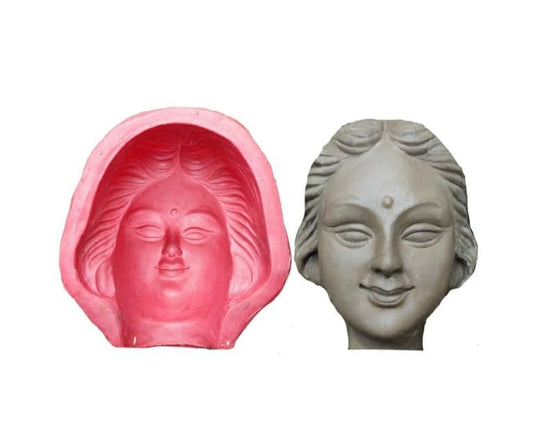 Babul idol workshop b13 ledis face Making Mold 3-4.6 fit Idol Coverage (Fiber) |use in Saraswati,Durga,laxmi,parbati,serawali and All Female Idol face