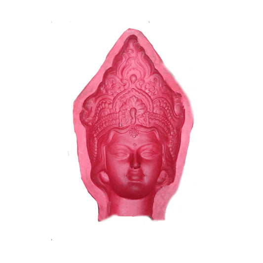 Babul idol workshop b15 ledis face Making Mold 5-6 fit Idol Coverage (Fiber) |use in Saraswati,Durga,laxmi,parbati,serawali and All Female Idol face