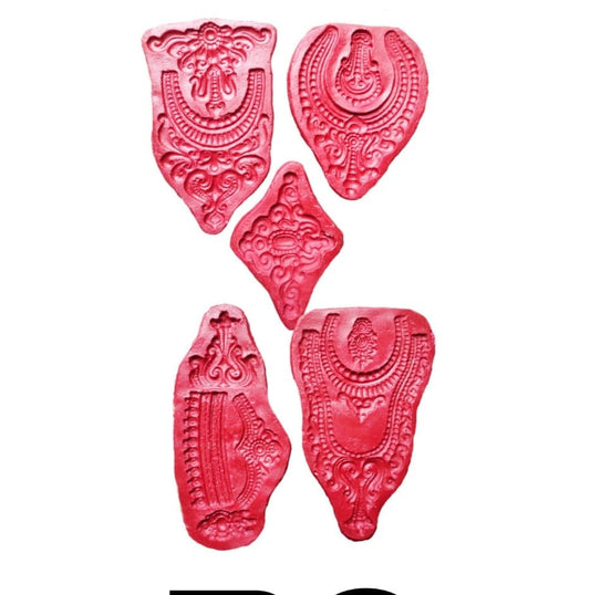 Babul idol workshop B8 Male and Female Both Idol Ornaments Fiber Mould Set | Ganesh Idol Making juelerry Mold | This Item are Used in All Idol 3-7 feet Hight murti Coverage | (Set of-5)