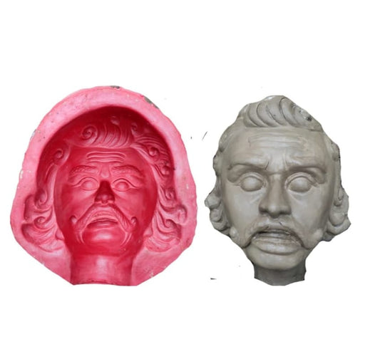 Babul idol workshop B14 Rakshyash Idol face Making Mold 4se6 feet Idol Coverage (Fiber) | danaba face Mould | Durga murti face Mold