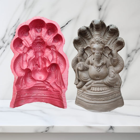 Babul idol workshop b7.2 Ganesh Mold for Making Idol | 15 inch Hight Ganesh Idol Making Mold | Eco Friendly Ganesh murti Making DIY kit and Powder