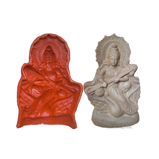 Babul idol workshop B45 saraswati idol mold 2 feet 4 inch hight fiber,saraswati farma