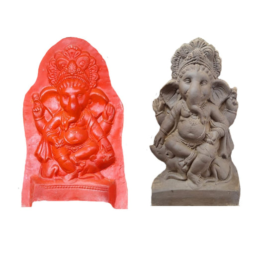 Babul idol workshop B56 Ganesh mold for making idol | 1 feet 4 inch hight Ganesh idol making mold | Eco friendly ganesh murti making DIY kit and powder