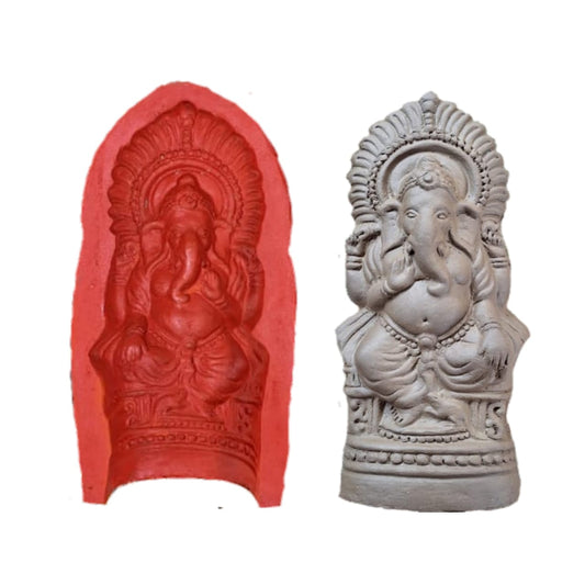 Babul idol workshop B54 Ganesh mold for making idol | 1 feet hight Ganesh idol making mold | Eco friendly ganesh murti making DIY kit and powder