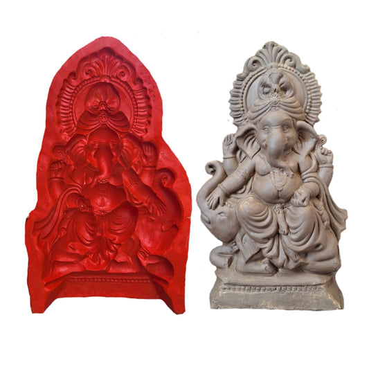 Babul idol workshop B53 Ganesh mold for making idol | 1 feet 10 inch hight Ganesh idol making mold | Eco friendly ganesh murti making DIY kit and powder