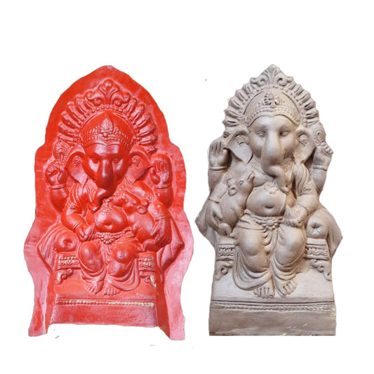 Babul idol workshop B51 Ganesh mold for making idol | 1 feet 4 inch hight Ganesh idol making mold | Eco friendly ganesh murti making DIY kit and powder