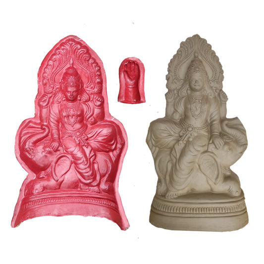 Babul idol workshop B48 Biswakarma mold for making idol | 2 ett 4 inch hight Biswakarmaidol making mold | Eco friendly Biswakarma murti making DIY kit and powde