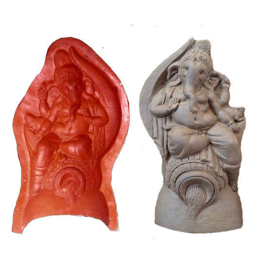 Babul idol workshop B52 Ganesh mold for making idol | 1 feet 8 inch hight Ganesh idol making mold | Eco friendly ganesh murti making DIY kit and powder