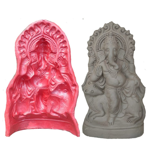 Babul idol workshop b37 Ganesh Mold for Making Idol | 1 feet 7 inch Hight Ganesh Idol Making Mold | Eco Friendly Ganesh murti Making DIY kit and Powder