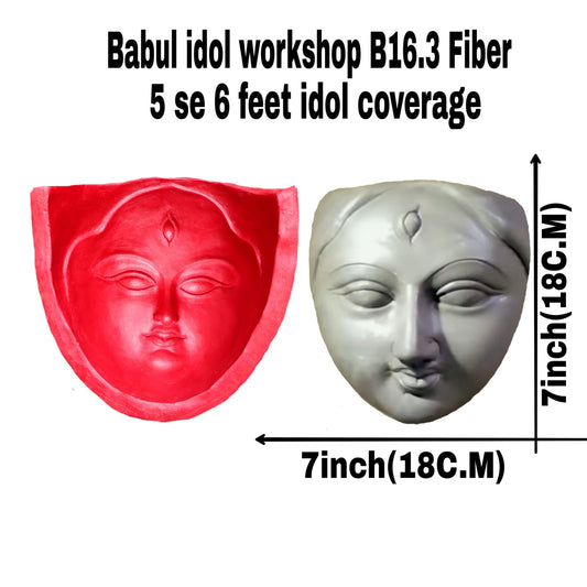 Babul idol workshop B16.3 Durga Idol face Making Mold 4-6 feet Idol Coverage (Fiber) | Devi face Mould | Durga murti face Mold | bengoli modale devi mold
