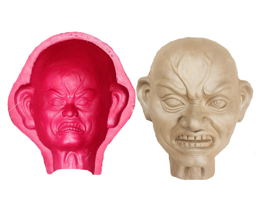 Babul idol workshop B29 Rakshyash Idol face Making Mold 4se6 feet Idol Coverage (Fiber) | danaba face Mould | Durga murti face Mold
