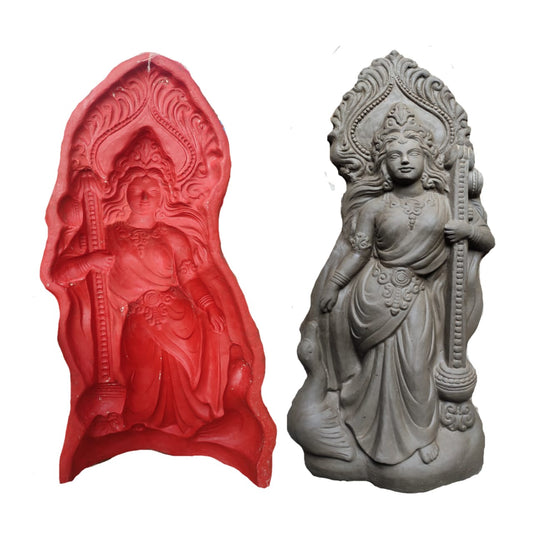 Babul idol workshop B19 Saraswati idol making mold 2.8 inch idol purpose (Fiber) | B18 | saraswati mata ke sancha | Saraswati mold | saraswati idol full mold