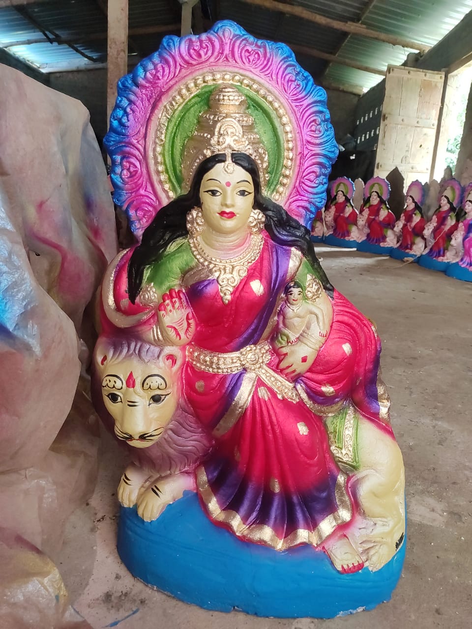 Babul idol workshop B41 Khudurukuni Idol Making Mold 2 feet 4 inch Idol Purpose (Fiber) | Bhalukuni MATA ke Sancha | Khudurukuni Sancha | Khudurukuni Idol Full Mold