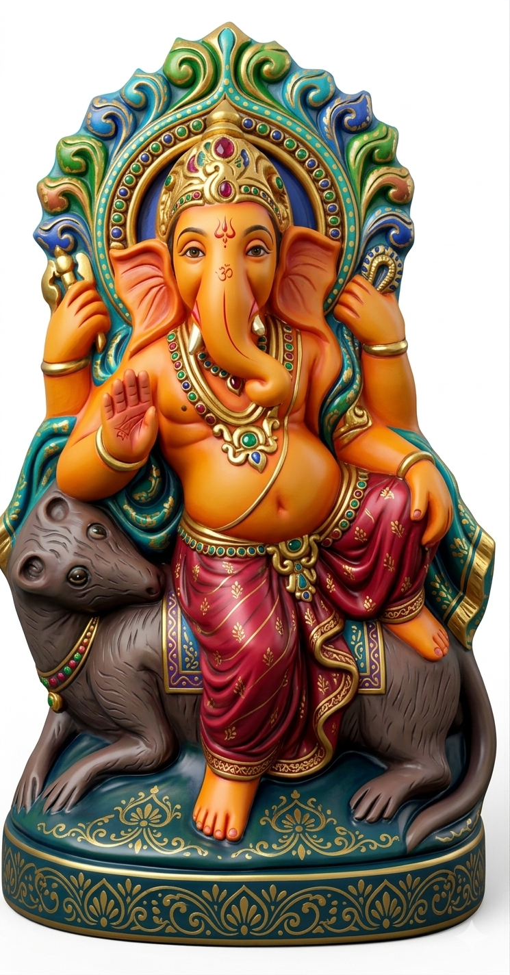 Babul idol workshop b37 Ganesh Mold for Making Idol | 1 feet 7 inch Hight Ganesh Idol Making Mold | Eco Friendly Ganesh murti Making DIY kit and Powder