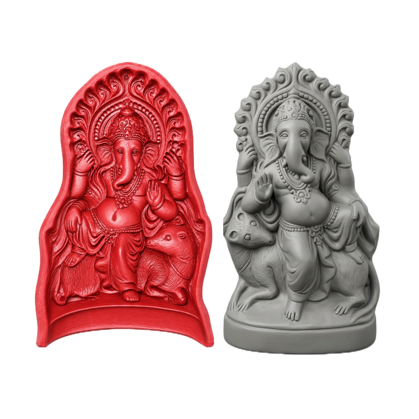 Babul idol workshop b37 Ganesh Mold for Making Idol | 1 feet 7 inch Hight Ganesh Idol Making Mold | Eco Friendly Ganesh murti Making DIY kit and Powder